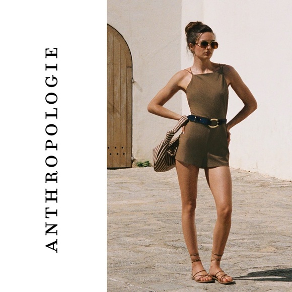 Anthropologie Maeve Strappy Micro Romper - Picture 2 of 9